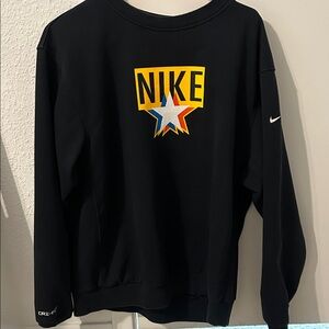 Nike Black Crewneck with Multicolor Star Logo